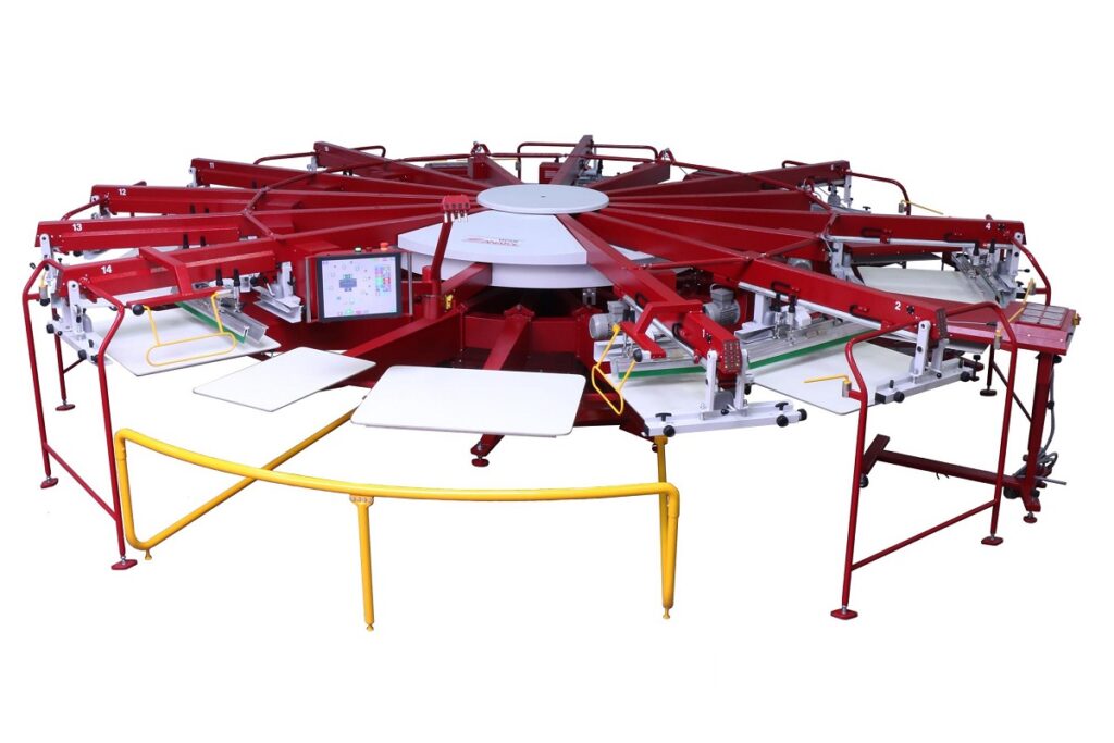 automatic screen printing machine vector