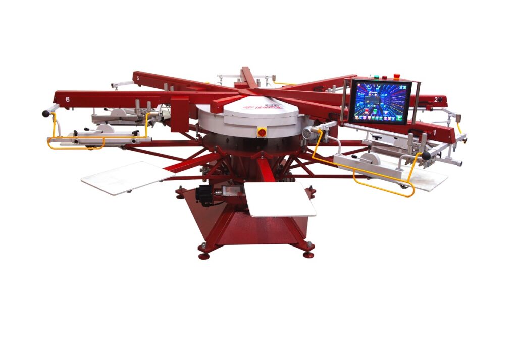 automatic screen printing machine vector