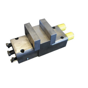 Precision machine vise used in industrial machining for securely holding workpieces during processing