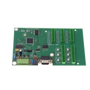 PCB 15B indexer board without battery, featuring multiple connectors and metallic design
