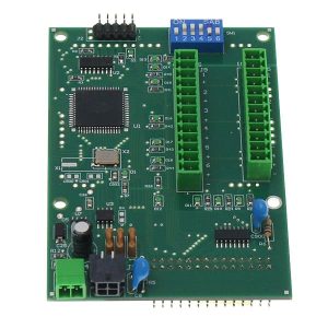 PCB 10D board with multiple connectors and compact design for industrial electronics.
