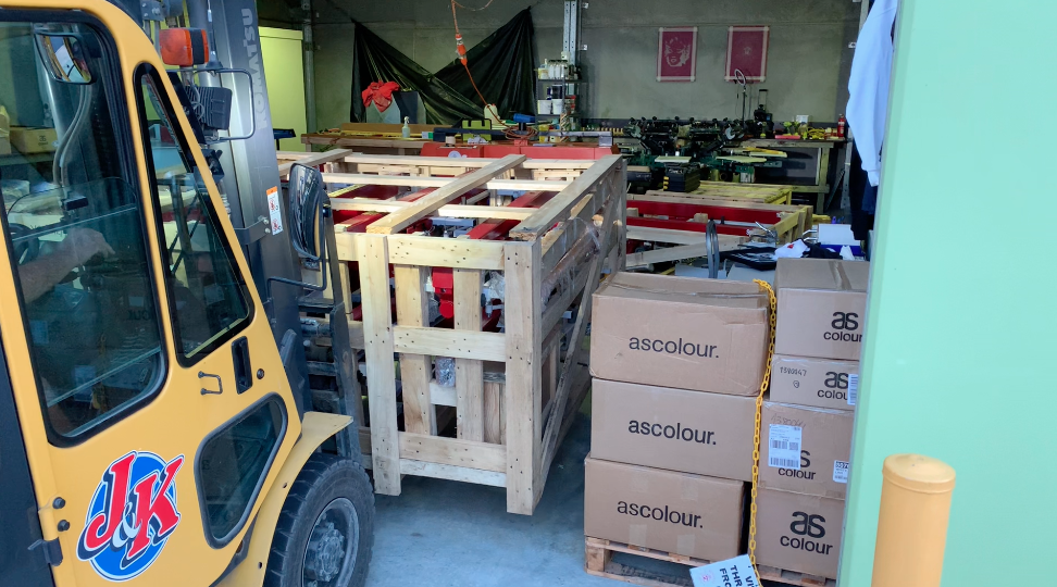 The VOLT automatic press arrives at its new home!