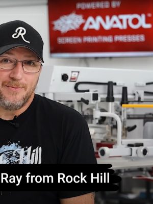 textile printing machine at Rock Hill Screen Printing