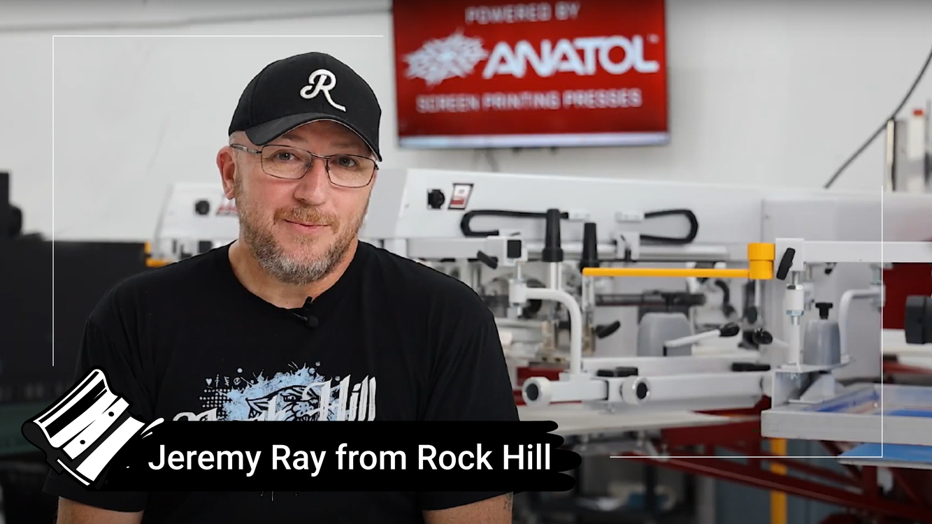 textile printing machine at Rock Hill Screen Printing