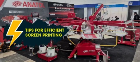 Automatic screen printing press improving print speed and consistency.